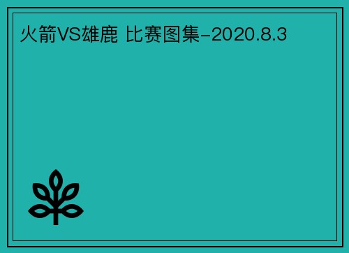 火箭VS雄鹿 比赛图集-2020.8.3